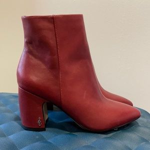 Burgundy Sam Edelman Ankle Boots 7.5